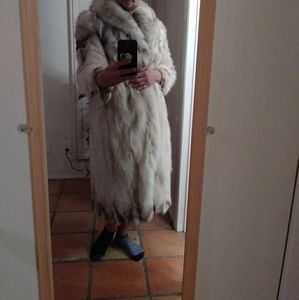 2 furs. A fox full length jacket and a rabbit vest